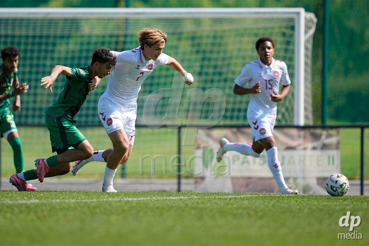 CANTAHEDE, PORTUGAL- OCTOBER 3: Tobias Ekstrand of Denmark during the International Friendly match between Denmark U17 and Saudi Arabia U17 at Complexo Desportivo de Cantanhede on October 3, 2026 in Cantanhede, Portugal.