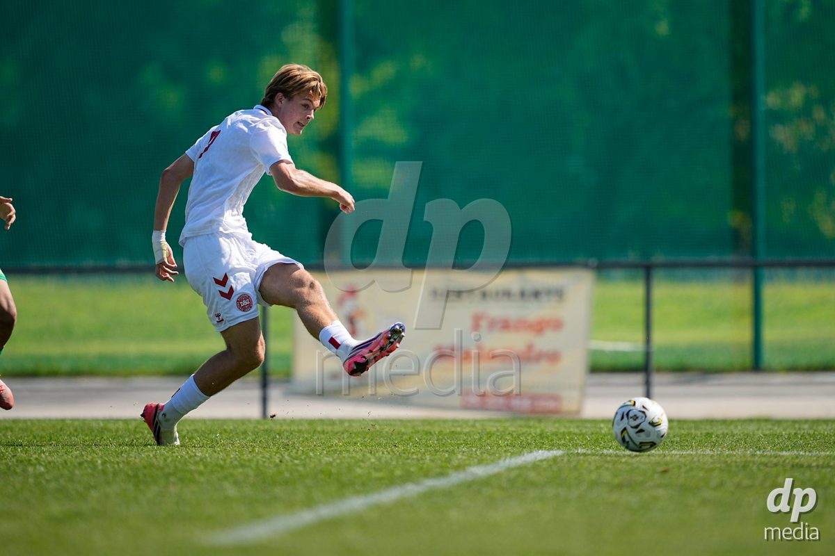 CANTAHEDE, PORTUGAL- OCTOBER 3: Tobias Ekstrand of Denmark during the International Friendly match between Denmark U17 and Saudi Arabia U17 at Complexo Desportivo de Cantanhede on October 3, 2026 in Cantanhede, Portugal.