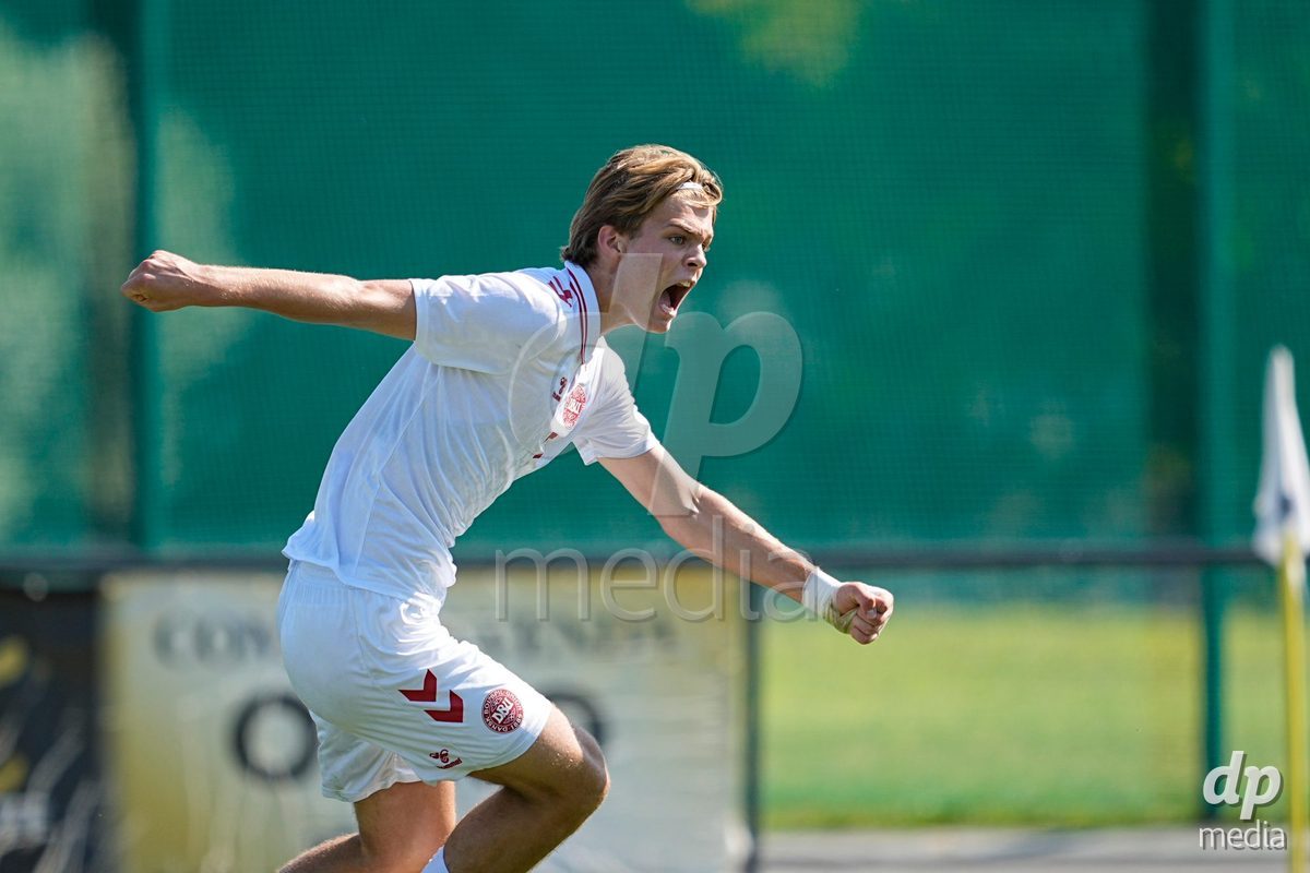 CANTAHEDE, PORTUGAL- OCTOBER 3: Tobias Ekstrand of Denmark during the International Friendly match between Denmark U17 and Saudi Arabia U17 at Complexo Desportivo de Cantanhede on October 3, 2026 in Cantanhede, Portugal.