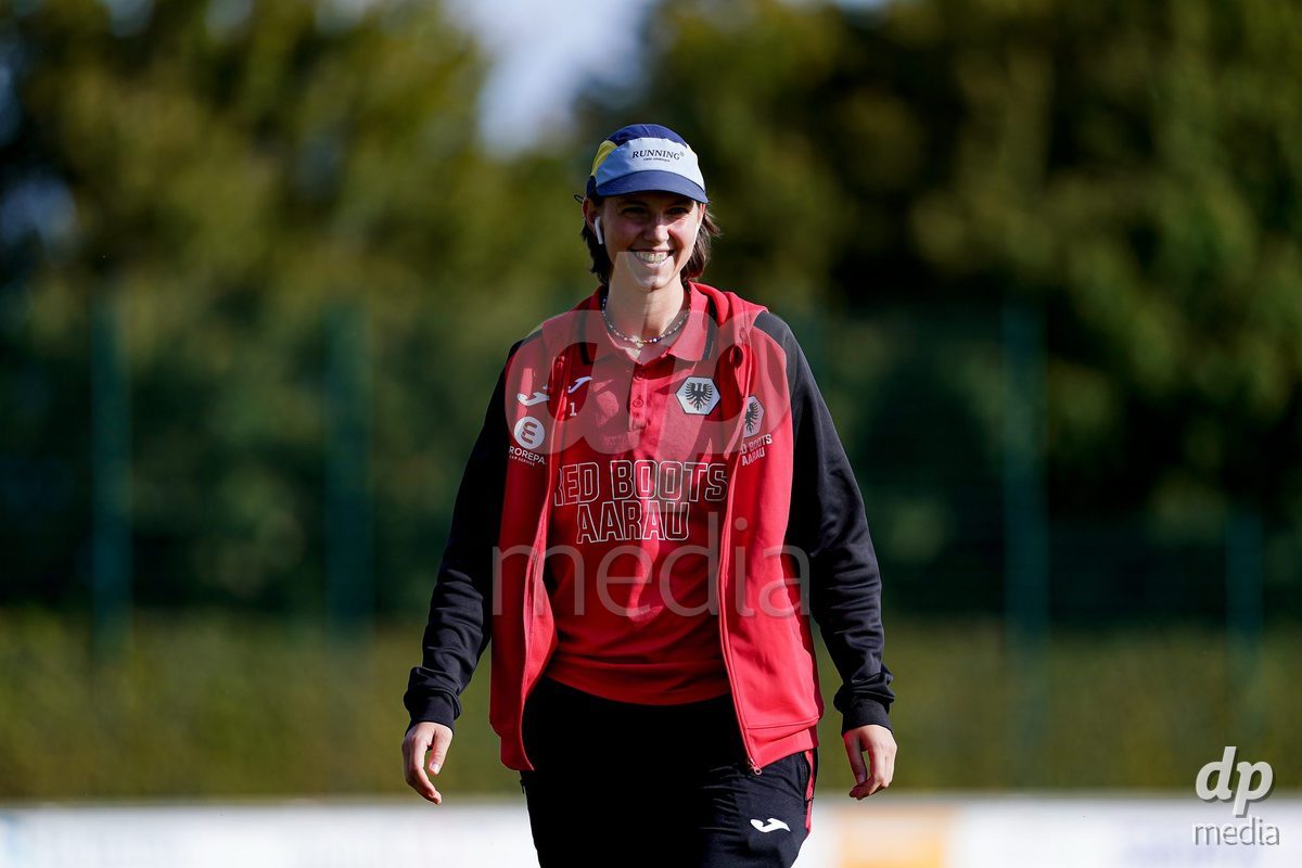 RAPPERSWIL, SWITZERLAND - OCTOBER 3: FC Aarau Frauen players arrival prior to the AXA Women's Super League match between FC Rapperswil-Jona and FC Aarau Frauen at Grunfeld on October 3, 2026 in Rapperswil, Switzerland.
