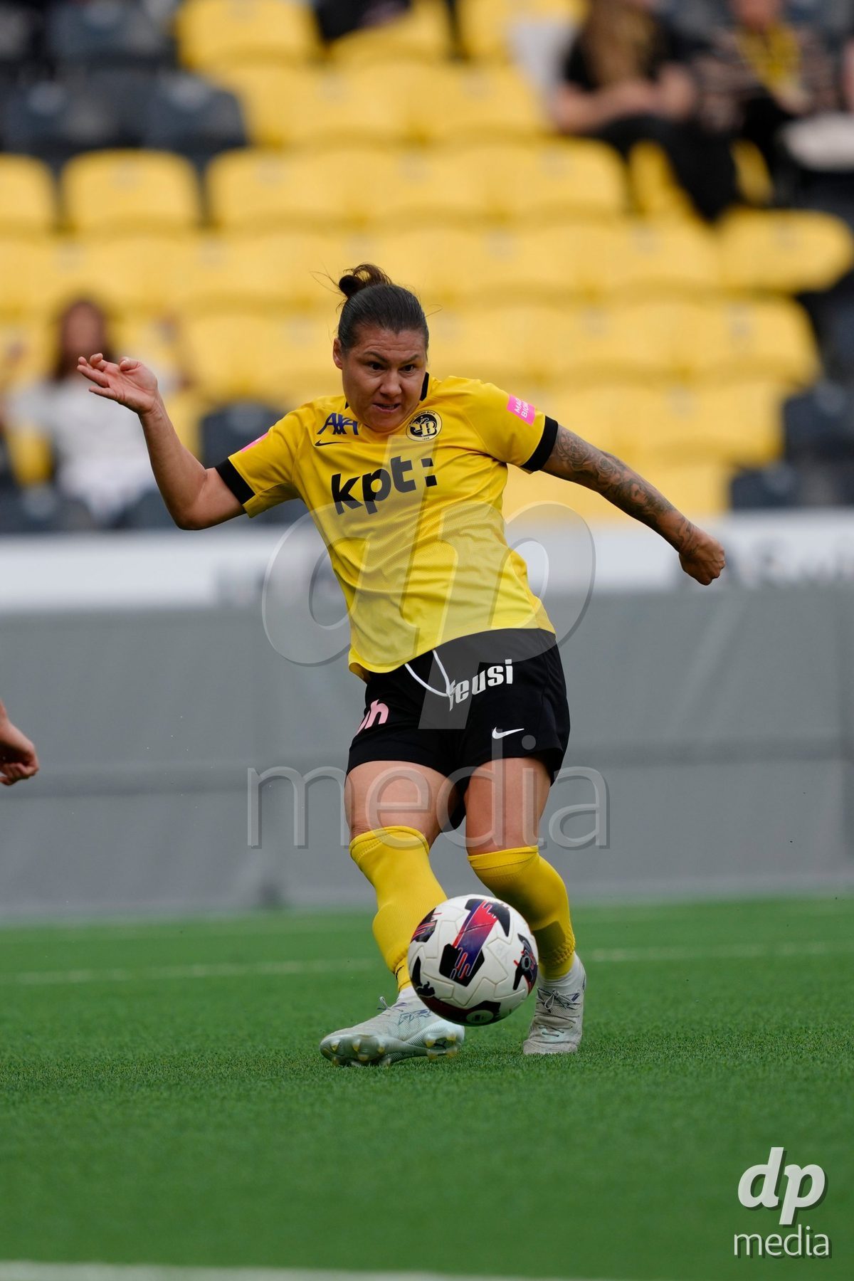 BERN, SWITZERLAND - OCTOBER 3: Ramona Bachmann (17 YB Frauen) with assist for the 1:0 goal scored by Josephine Afua Kyerewaa Bonsu (47 YB Frauen)during the AXA Women's Super League match between BSC YB Frauen and FC Luzern at Wankdorf Stadion on October 3, 2026 in Bern, Switzerland.
