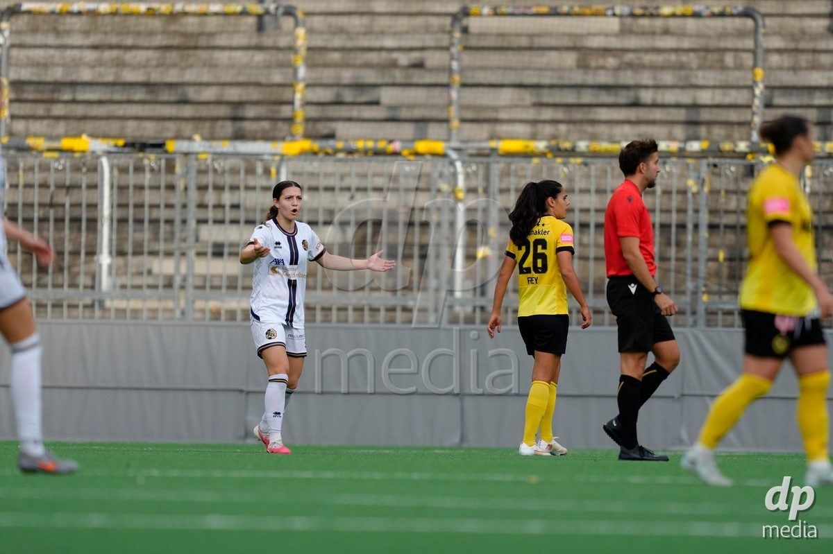 BERN, SWITZERLAND - OCTOBER 3: Ramona Schallberger (11 FCL) after a good chance during the AXA Women's Super League match between BSC YB Frauen and FC Luzern at Wankdorf Stadion on October 3, 2026 in Bern, Switzerland.