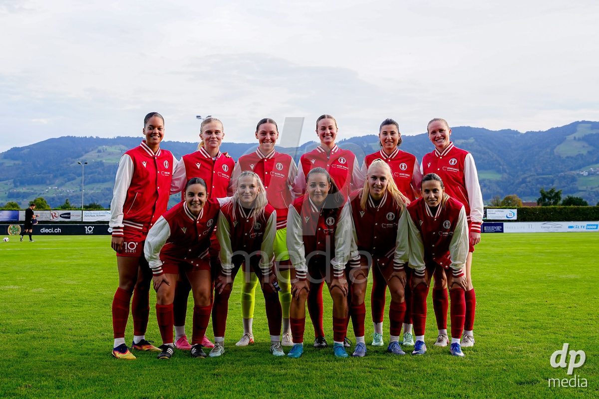 RAPPERSWIL, SWITZERLAND - OCTOBER 3: FC Rapperswil-Jona 11 photo during the AXA Women's Super League match between FC Rapperswil-Jona and FC Aarau Frauen at Grunfeld on October 3, 2026 in Rapperswil, Switzerland.