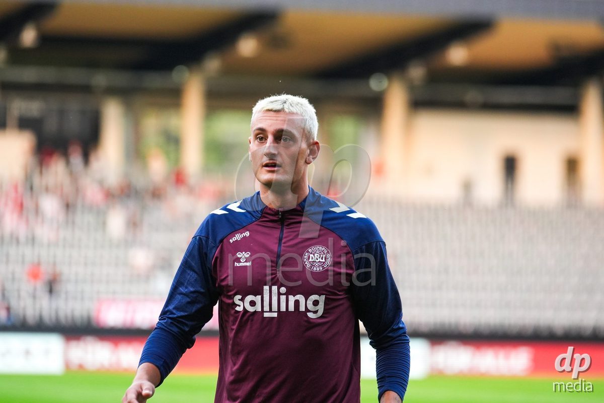 VIENNA, AUSTRIA - OCTOBER 2: Silas Andersen (Dänemark U21, 5) during the UEFA European Qualifiers match between Austria U21 and Denmark U21 at Wiener Sport-Club Stadion on October 2, 2026 in Vienna, Austria.