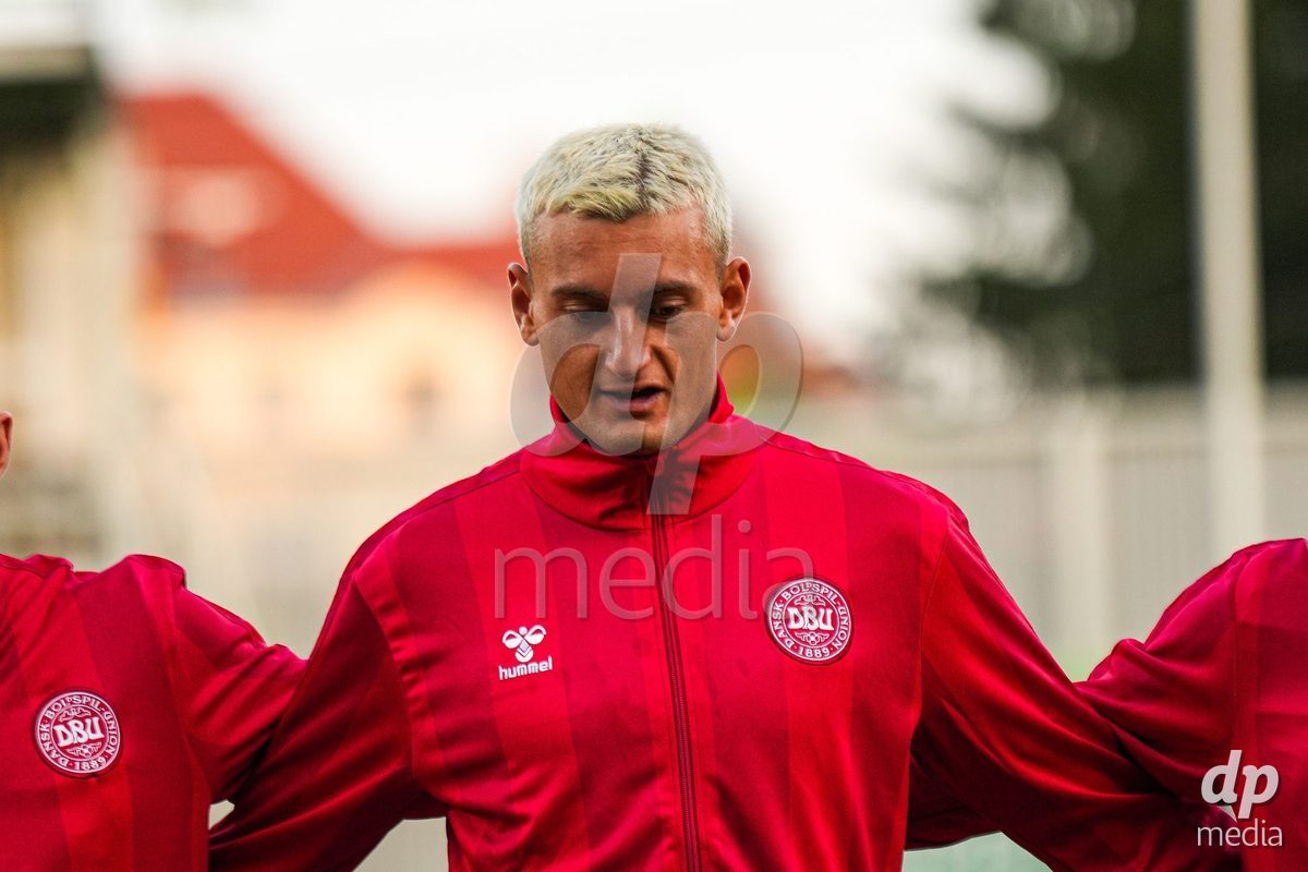 VIENNA, AUSTRIA - OCTOBER 2: Silas Andersen (Dänemark U21, 5) during the UEFA European Qualifiers match between Austria U21 and Denmark U21 at Wiener Sport-Club Stadion on October 2, 2026 in Vienna, Austria.