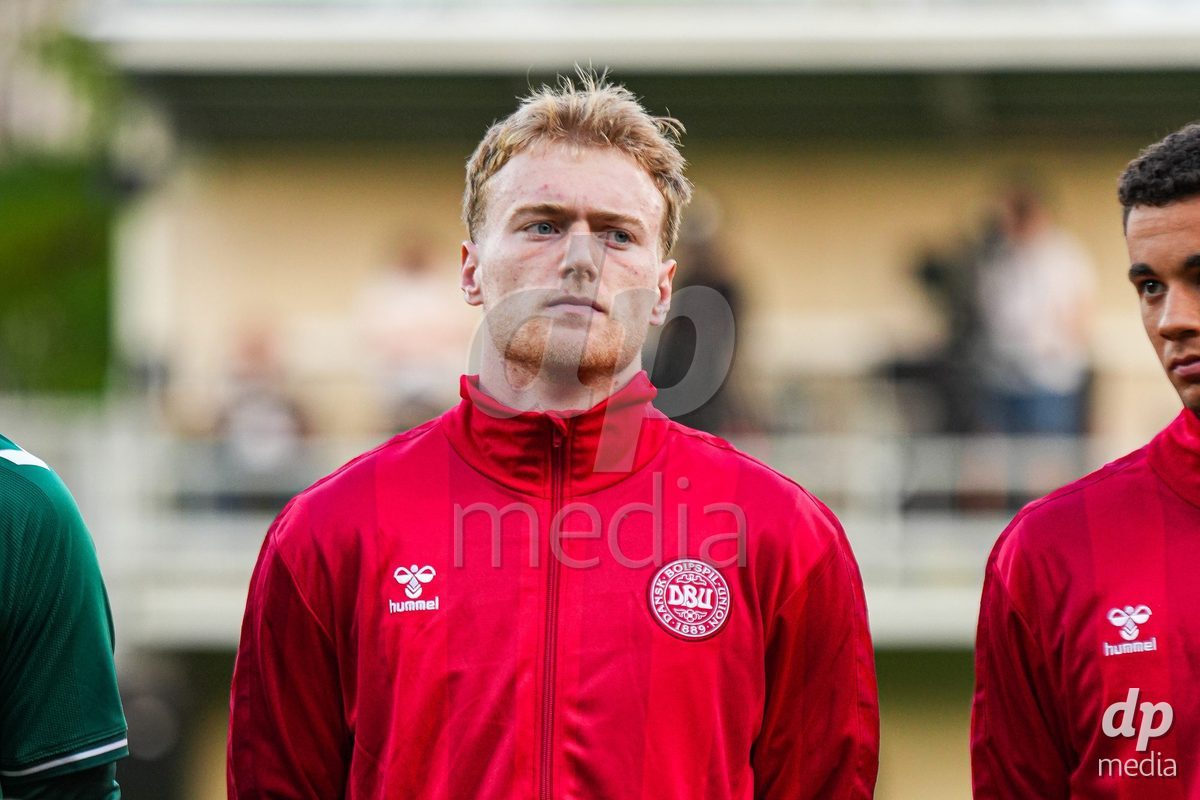 VIENNA, AUSTRIA - OCTOBER 2: Julius Berthel Askou Harvey (Dänemark U21, 23) during the UEFA European Qualifiers match between Austria U21 and Denmark U21 at Wiener Sport-Club Stadion on October 2, 2026 in Vienna, Austria.