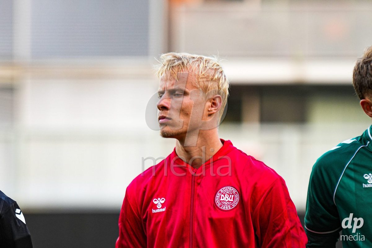 VIENNA, AUSTRIA - OCTOBER 2: Oscar Hojlund (Dänemark U21, 6) during the UEFA European Qualifiers match between Austria U21 and Denmark U21 at Wiener Sport-Club Stadion on October 2, 2026 in Vienna, Austria.