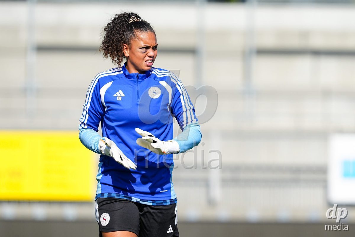 WIL, SWITZERLAND - OCTOBER 4: Jacintha Anouchka Weimar of Servette FC Chenois Feminin during warm up prior to the AXA Women's Super League match between FC St. Gallen 1879 and Servette FC Chenois Feminin at Lidl Sportpark on October 4, 2026 in Wil, Switzerland.