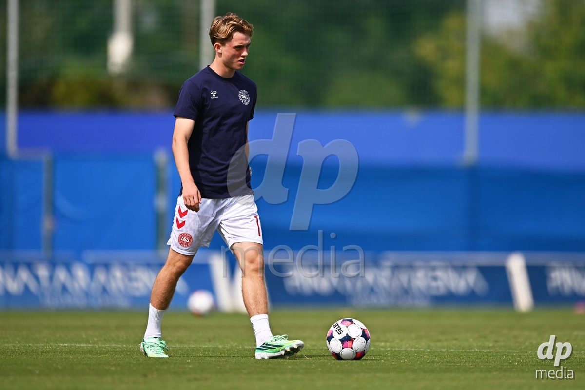 SAN PEDRO DEL PINATAR, SPAIN - OCTOBER 4: Philip Sondergaard of Denmark during the International Friendly match between Denmark U20 and USA U20 at Pinatar Arena on October 4, 2026 in San Pedro del Pinatar, Spain.