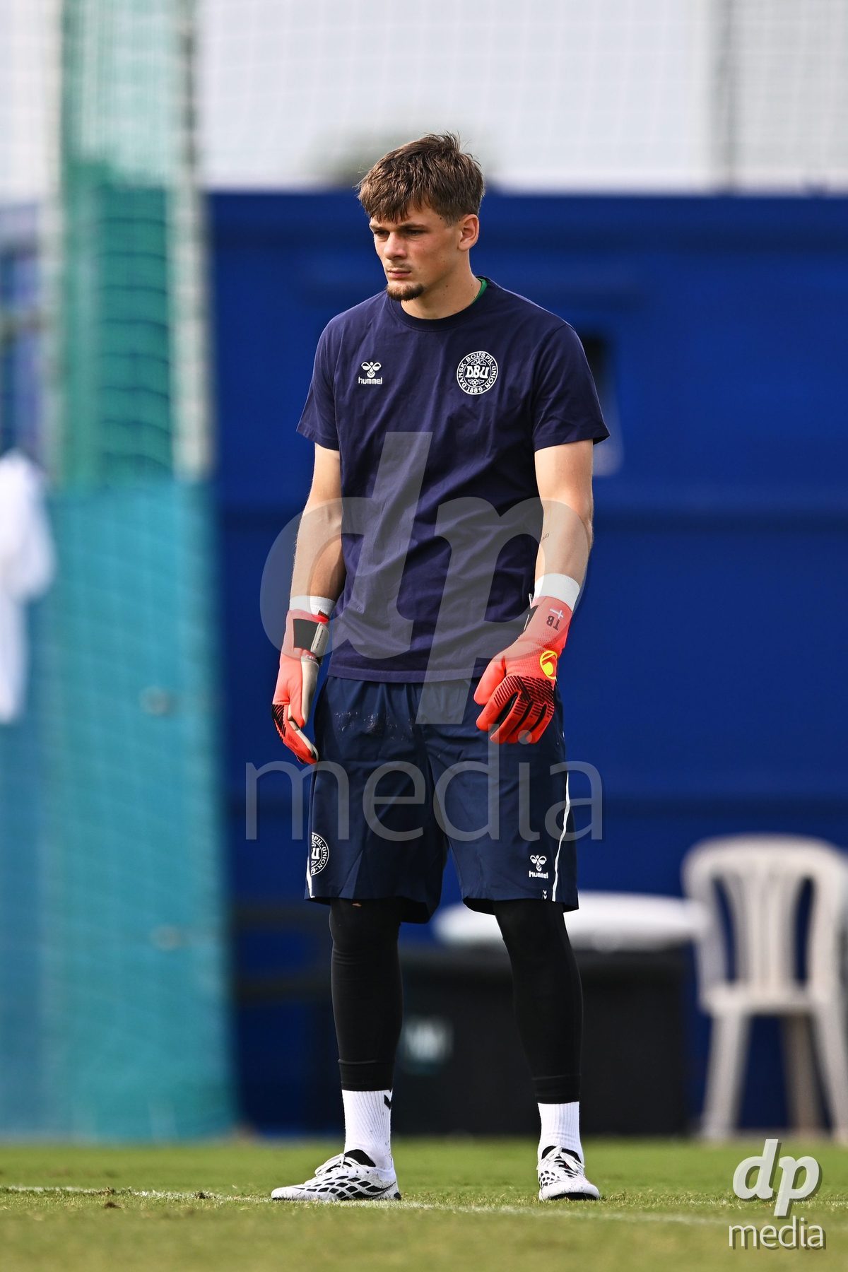SAN PEDRO DEL PINATAR, SPAIN - OCTOBER 4: Tobias Breum-Harild Goalkeeper of Denmark during the International Friendly match between Denmark U20 and USA U20 at Pinatar Arena on October 4, 2026 in San Pedro del Pinatar, Spain.