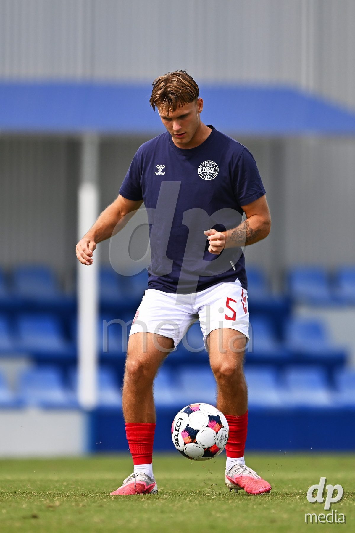 SAN PEDRO DEL PINATAR, SPAIN - OCTOBER 4: Lukas Larsen of Denmark during the International Friendly match between Denmark U20 and USA U20 at Pinatar Arena on October 4, 2026 in San Pedro del Pinatar, Spain.