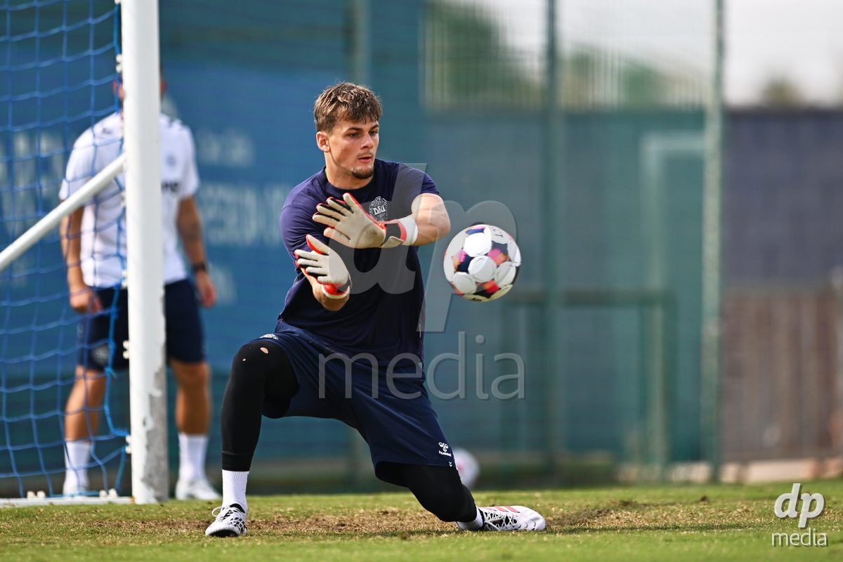 SAN PEDRO DEL PINATAR, SPAIN - OCTOBER 4: Tobias Breum-Harild Goalkeeper of Denmark during the International Friendly match between Denmark U20 and USA U20 at Pinatar Arena on October 4, 2026 in San Pedro del Pinatar, Spain.