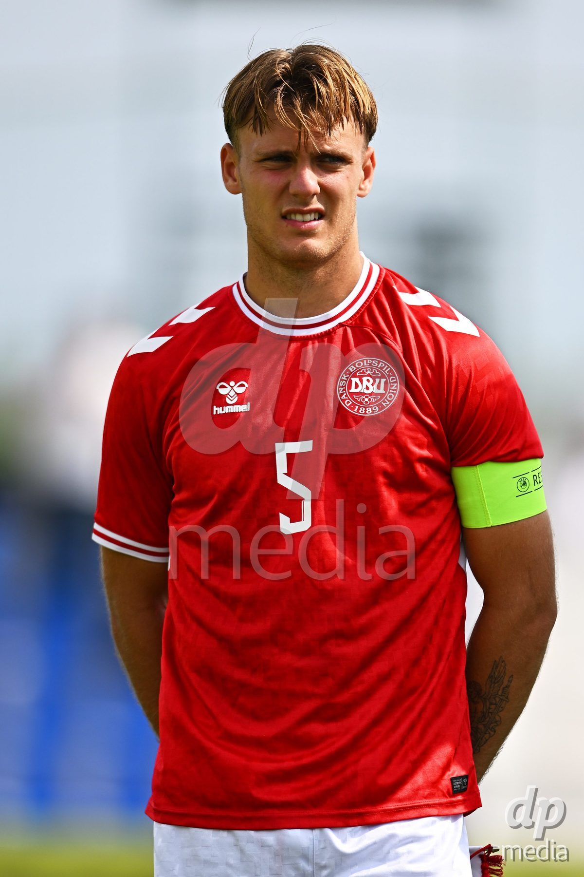 SAN PEDRO DEL PINATAR, SPAIN - OCTOBER 4: Lukas Larsen of Denmark during the International Friendly match between Denmark U20 and USA U20 at Pinatar Arena on October 4, 2026 in San Pedro del Pinatar, Spain.