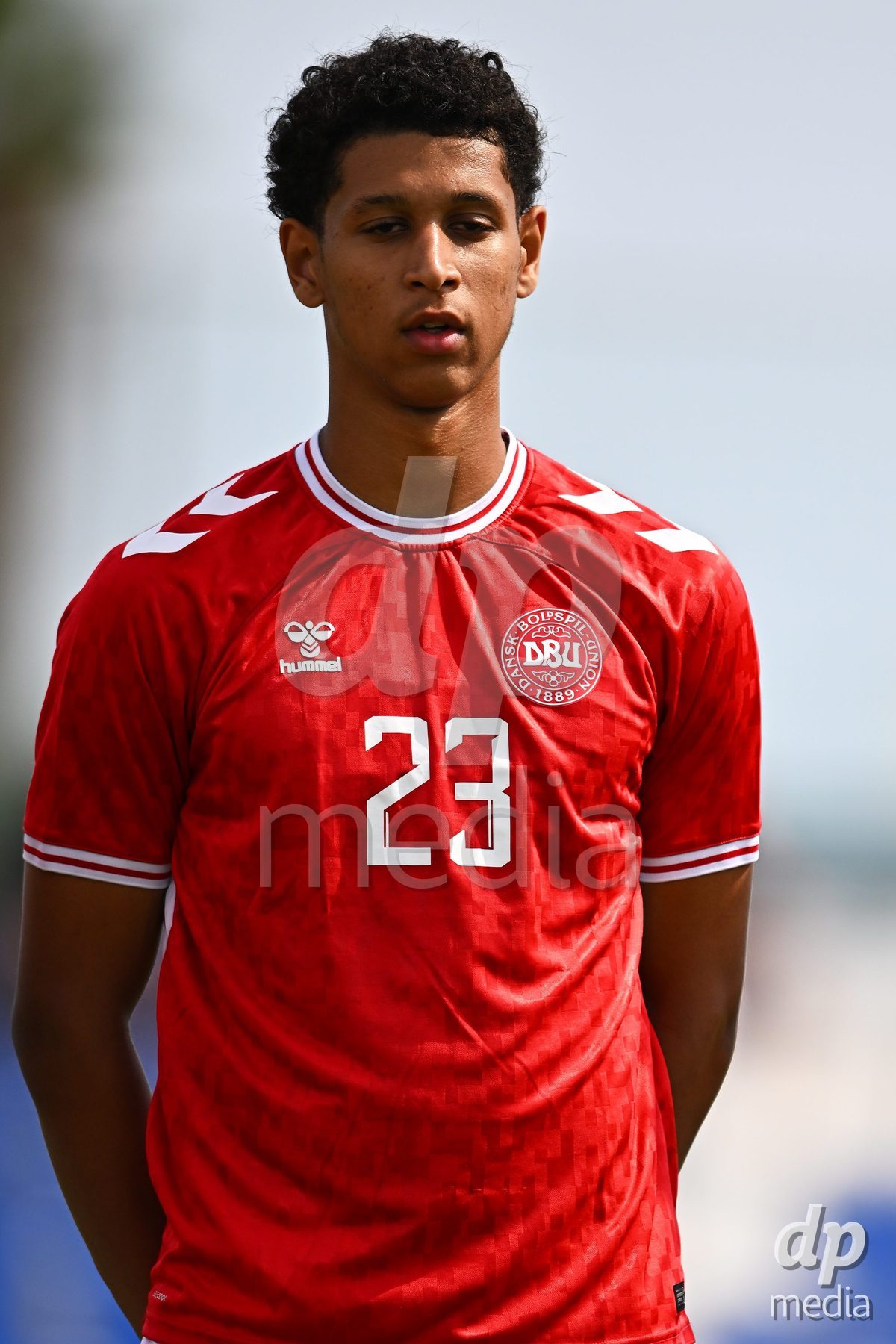 SAN PEDRO DEL PINATAR, SPAIN - OCTOBER 4: Julius Emefile of Denmark during the International Friendly match between Denmark U20 and USA U20 at Pinatar Arena on October 4, 2026 in San Pedro del Pinatar, Spain.