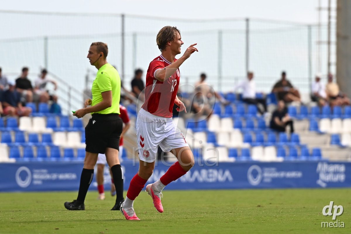SAN PEDRO DEL PINATAR, SPAIN - OCTOBER 4: Viktor Bender of Denmark during the International Friendly match between Denmark U20 and USA U20 at Pinatar Arena on October 4, 2026 in San Pedro del Pinatar, Spain.