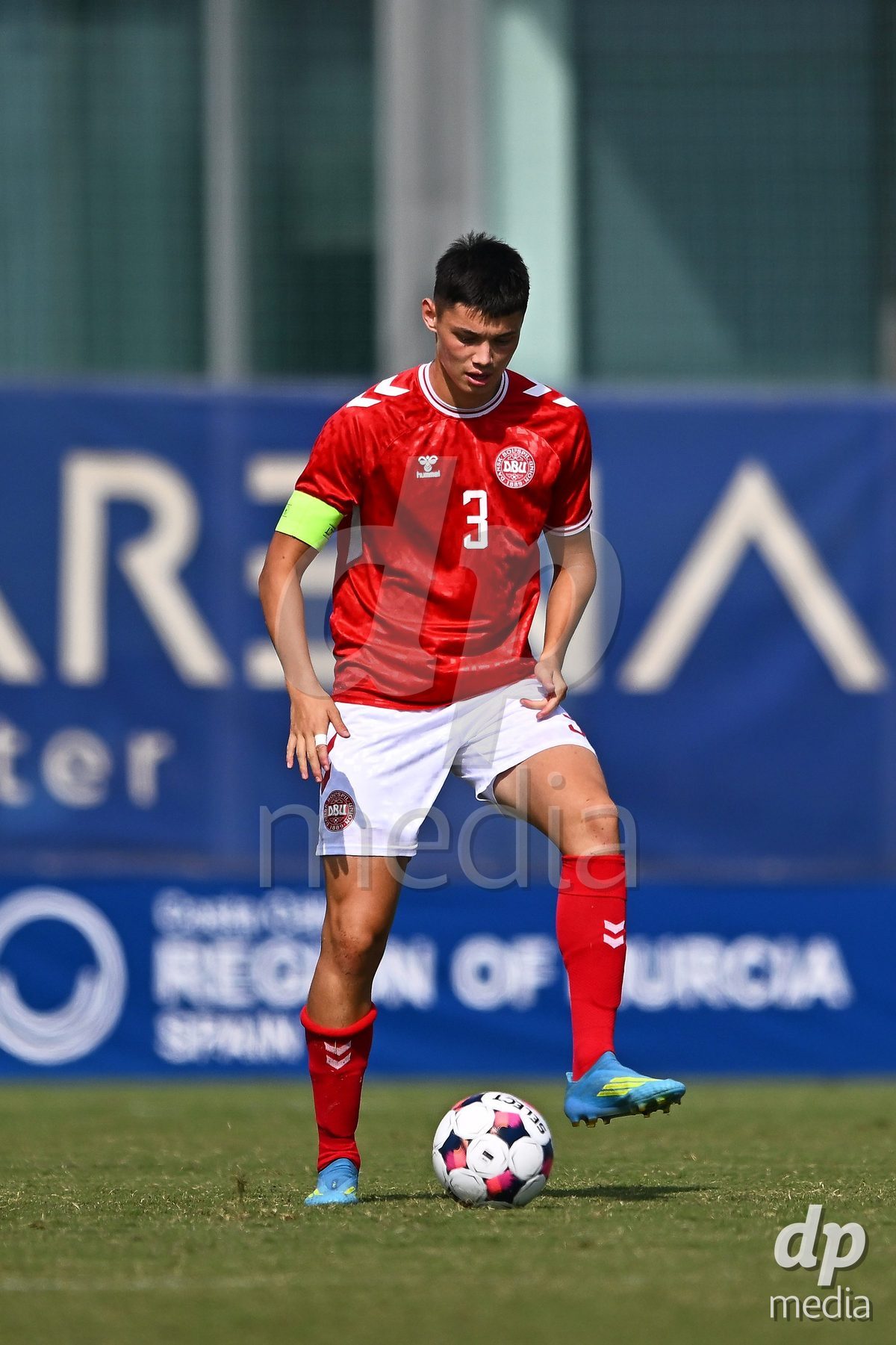 SAN PEDRO DEL PINATAR, SPAIN - OCTOBER 4: Tobias Slotsager of Denmark during the International Friendly match between Denmark U20 and USA U20 at Pinatar Arena on October 4, 2026 in San Pedro del Pinatar, Spain.