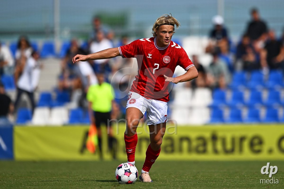 SAN PEDRO DEL PINATAR, SPAIN - OCTOBER 4: Malte Heyde of Denmark during the International Friendly match between Denmark U20 and USA U20 at Pinatar Arena on October 4, 2026 in San Pedro del Pinatar, Spain.