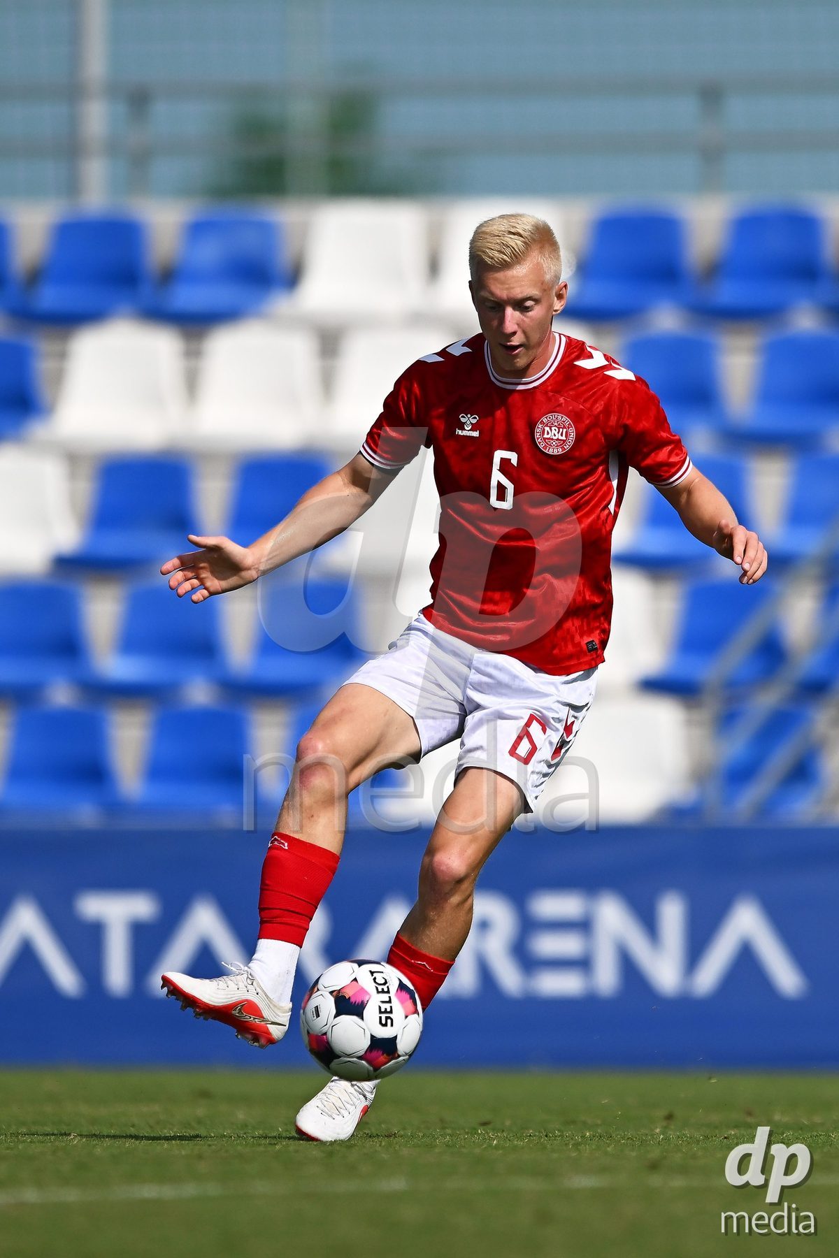 SAN PEDRO DEL PINATAR, SPAIN - OCTOBER 4: Laurits Pedersen of Denmark during the International Friendly match between Denmark U20 and USA U20 at Pinatar Arena on October 4, 2026 in San Pedro del Pinatar, Spain.