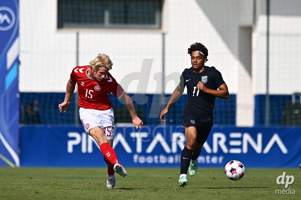 SAN PEDRO DEL PINATAR, SPAIN - OCTOBER 4: Marcus Walker of Denmark during the International Friendly match between Denmark U20 and USA U20 at Pinatar Arena on October 4, 2026 in San Pedro del Pinatar, Spain.