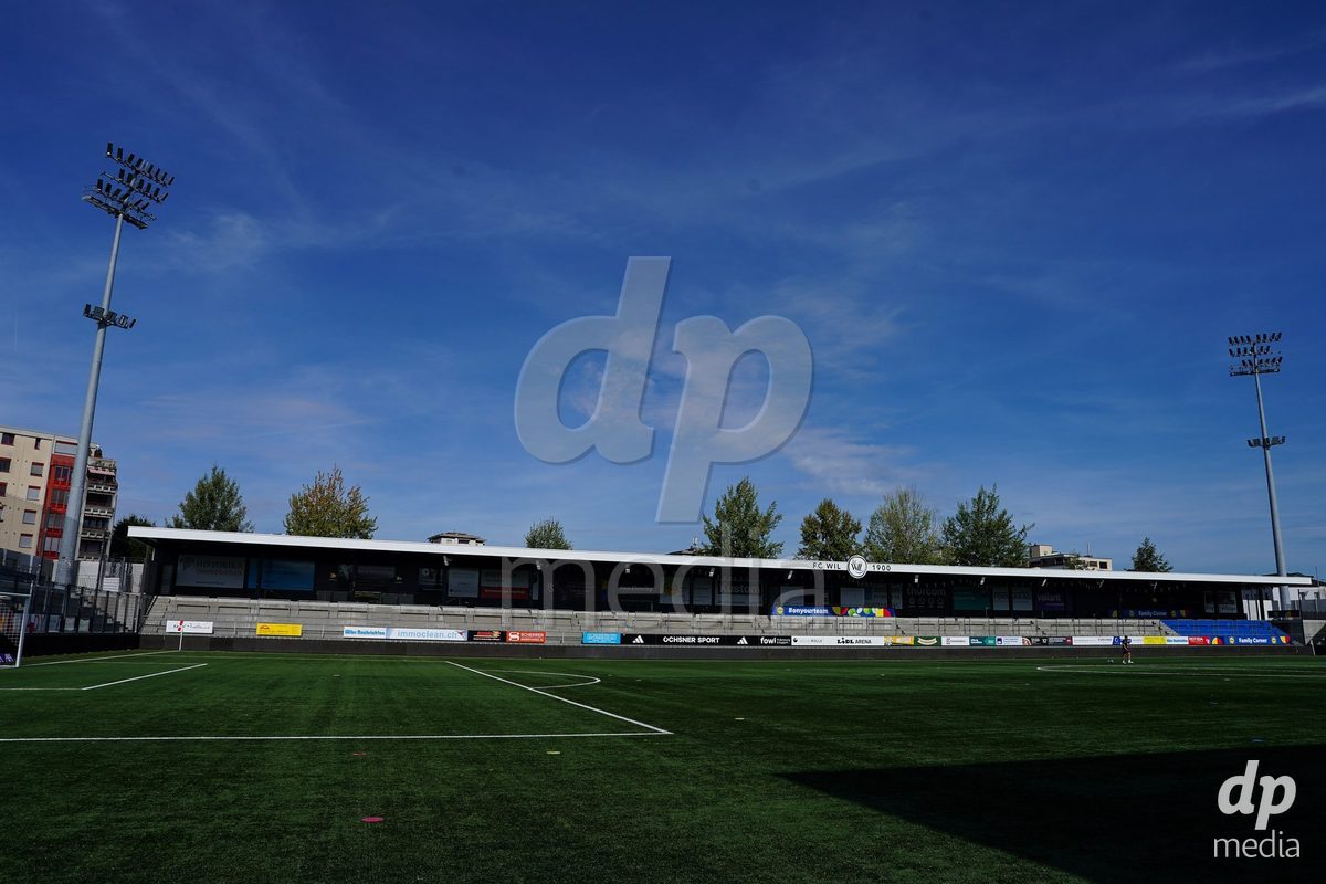 WIL, SWITZERLAND - OCTOBER 4: General view inside the venue prior to the AXA Women's Super League match between FC St. Gallen 1879 and Servette FC Chenois Feminin at Lidl Sportpark on October 4, 2026 in Wil, Switzerland.