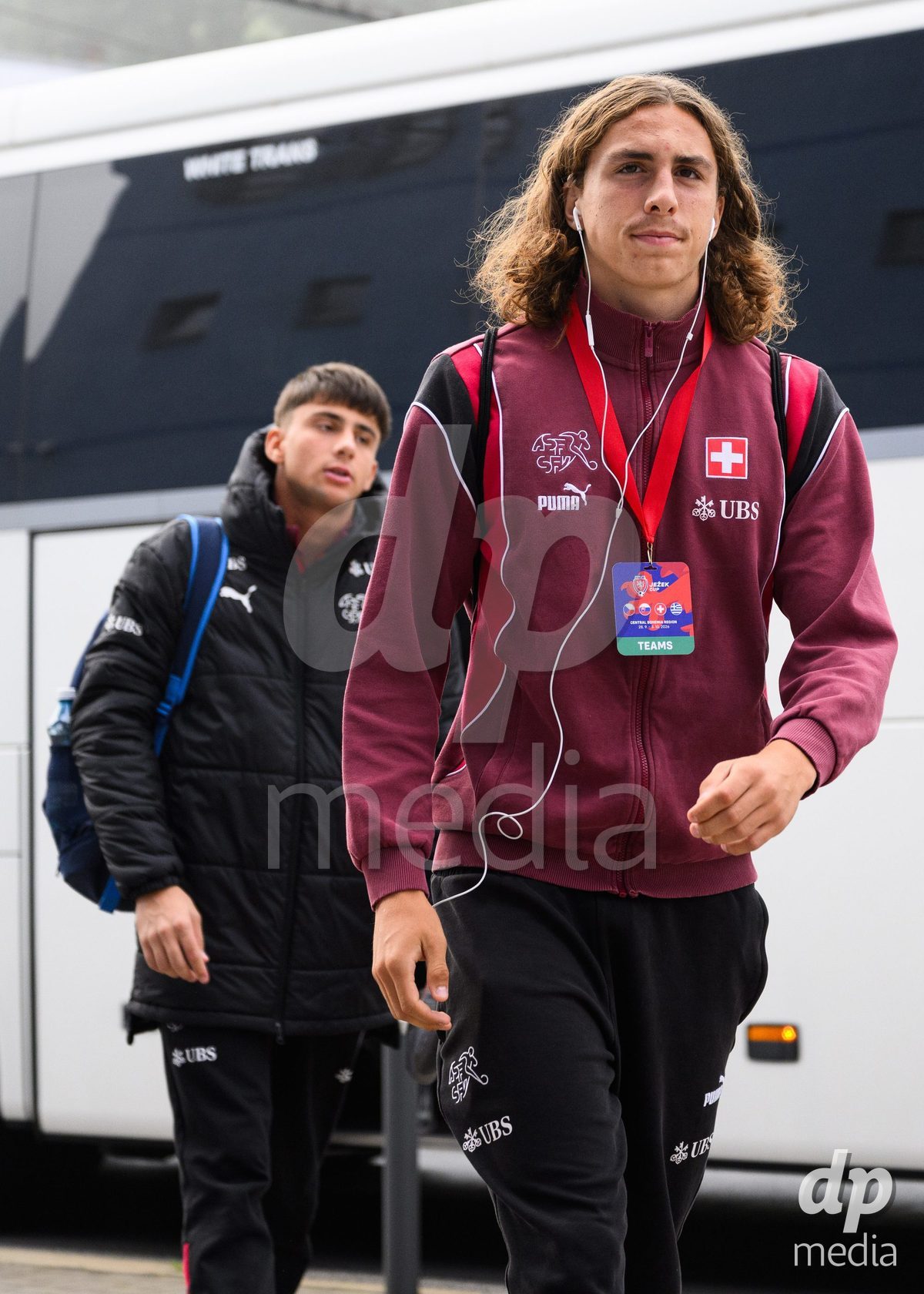USTI NAD LABEM, CZECH REPUBLIC - OCTOBER 3: Ivan Izquierdo of Switzerland during the team's arrival at the stadium  before the International Friendly match between Slovakia and Switzerland on October 3, 2026 in Ustí nad Labem, Czech Republic.