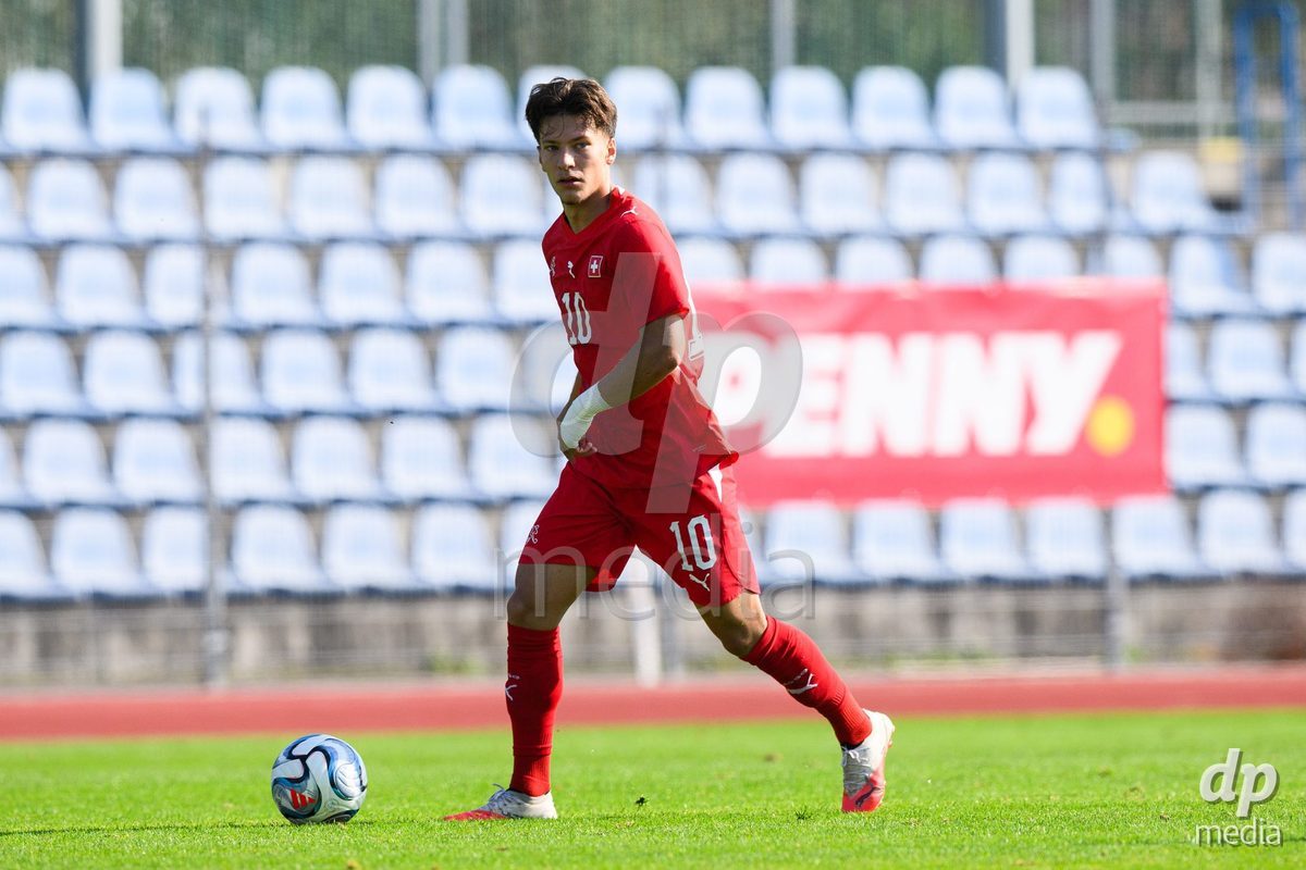 USTI NAD LABEM, CZECH REPUBLIC - OCTOBER 3: Altin Azemi of Switzerland during the International Friendly match between Slovakia and Switzerland on October 3, 2026 in Ustí nad Labem, Czech Republic.
