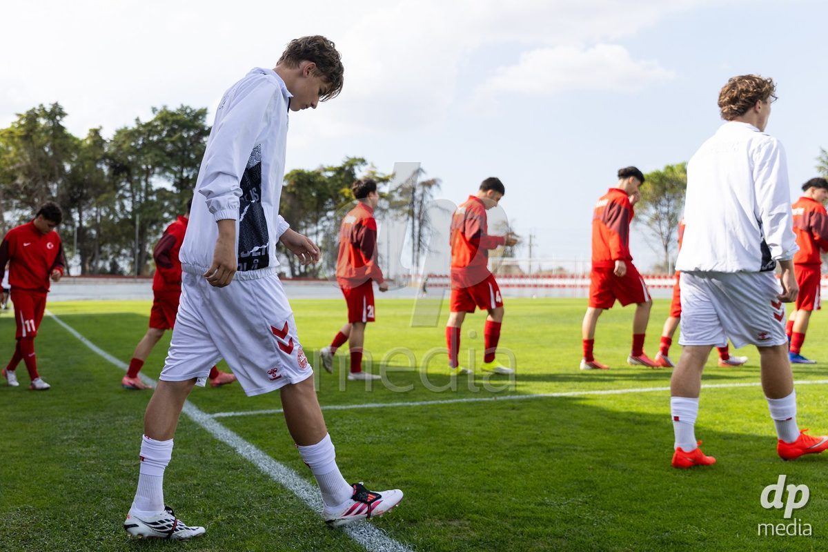 SANTAREM, PORTUGAL - OCTOBER 3: Field entry for International Friendly match between Denmark U16 and Turkiye U16 at Campo Cha das Padeiras on October 3, 2026 in Santarem, Portugal.