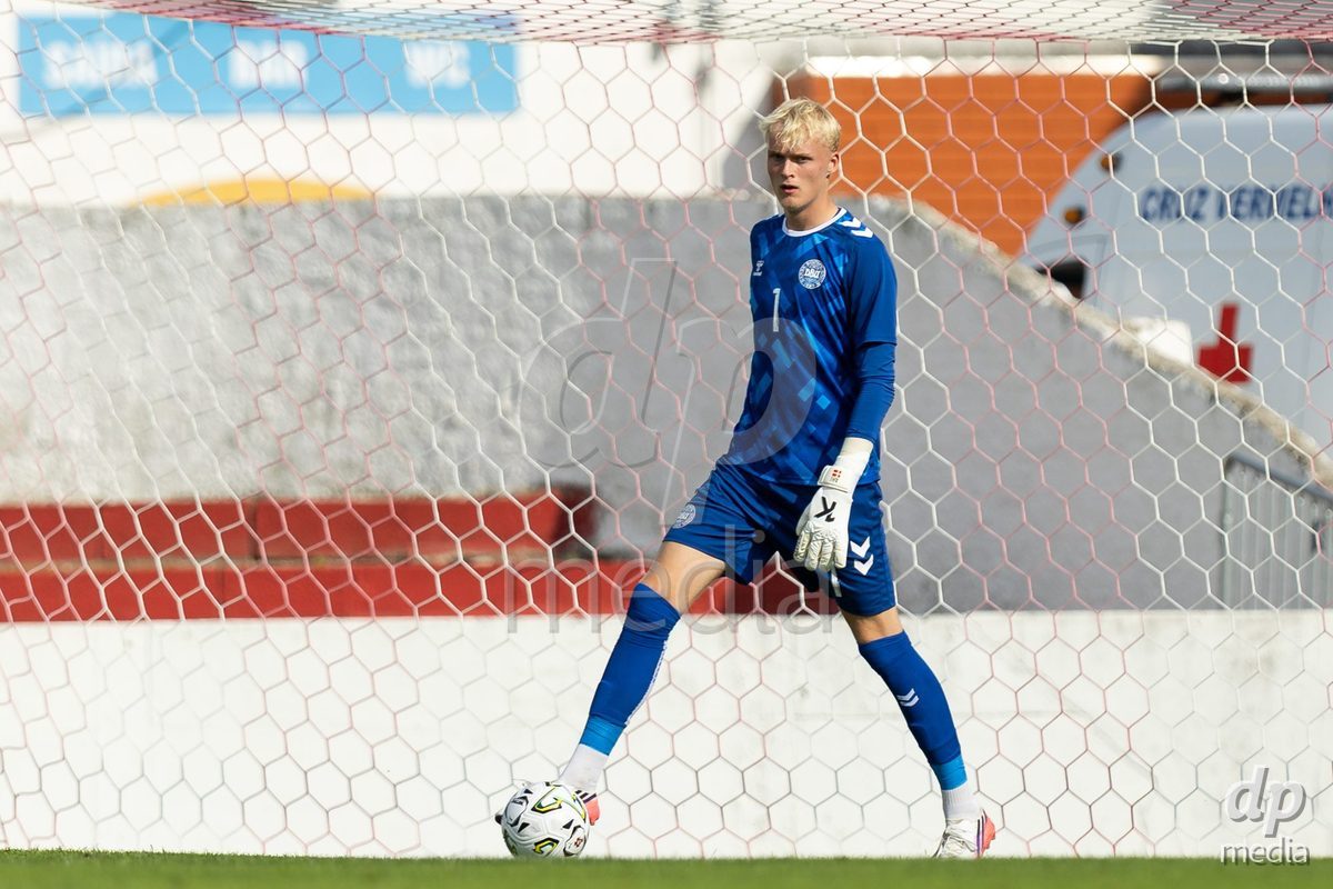 SANTAREM, PORTUGAL - OCTOBER 3: Anton Hangaard during the International Friendly match between Denmark U16 and Turkiye U16 at Campo Cha das Padeiras on October 3, 2026 in Santarem, Portugal.