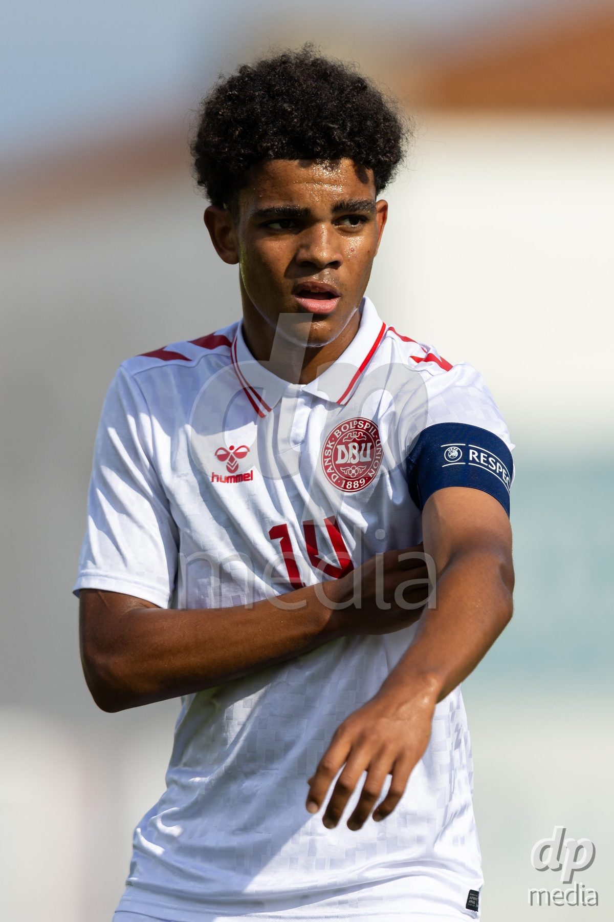 SANTAREM, PORTUGAL - OCTOBER 3: Player from Denmark during the International Friendly match between Denmark U16 and Turkiye U16 at Campo Cha das Padeiras on October 3, 2026 in Santarem, Portugal.