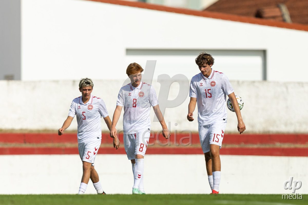 SANTAREM, PORTUGAL - OCTOBER 3: Player from Denmark during the International Friendly match between Denmark U16 and Turkiye U16 at Campo Cha das Padeiras on October 3, 2026 in Santarem, Portugal.