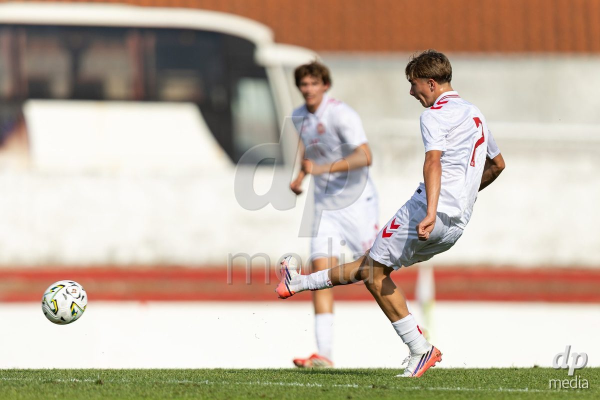 SANTAREM, PORTUGAL - OCTOBER 3: Nicklas Haarup during the International Friendly match between Denmark U16 and Turkiye U16 at Campo Cha das Padeiras on October 3, 2026 in Santarem, Portugal.