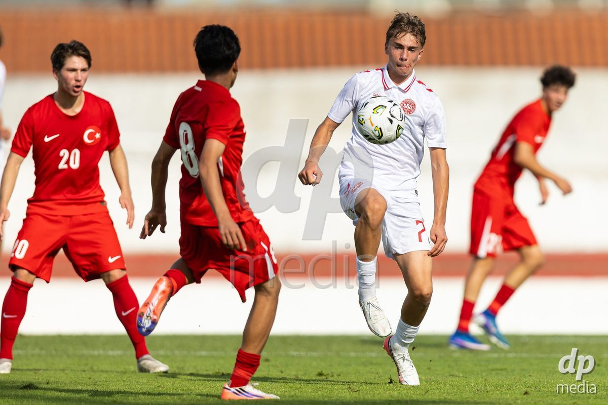 SANTAREM, PORTUGAL - OCTOBER 3: Nicklas Haarup during the International Friendly match between Denmark U16 and Turkiye U16 at Campo Cha das Padeiras on October 3, 2026 in Santarem, Portugal.