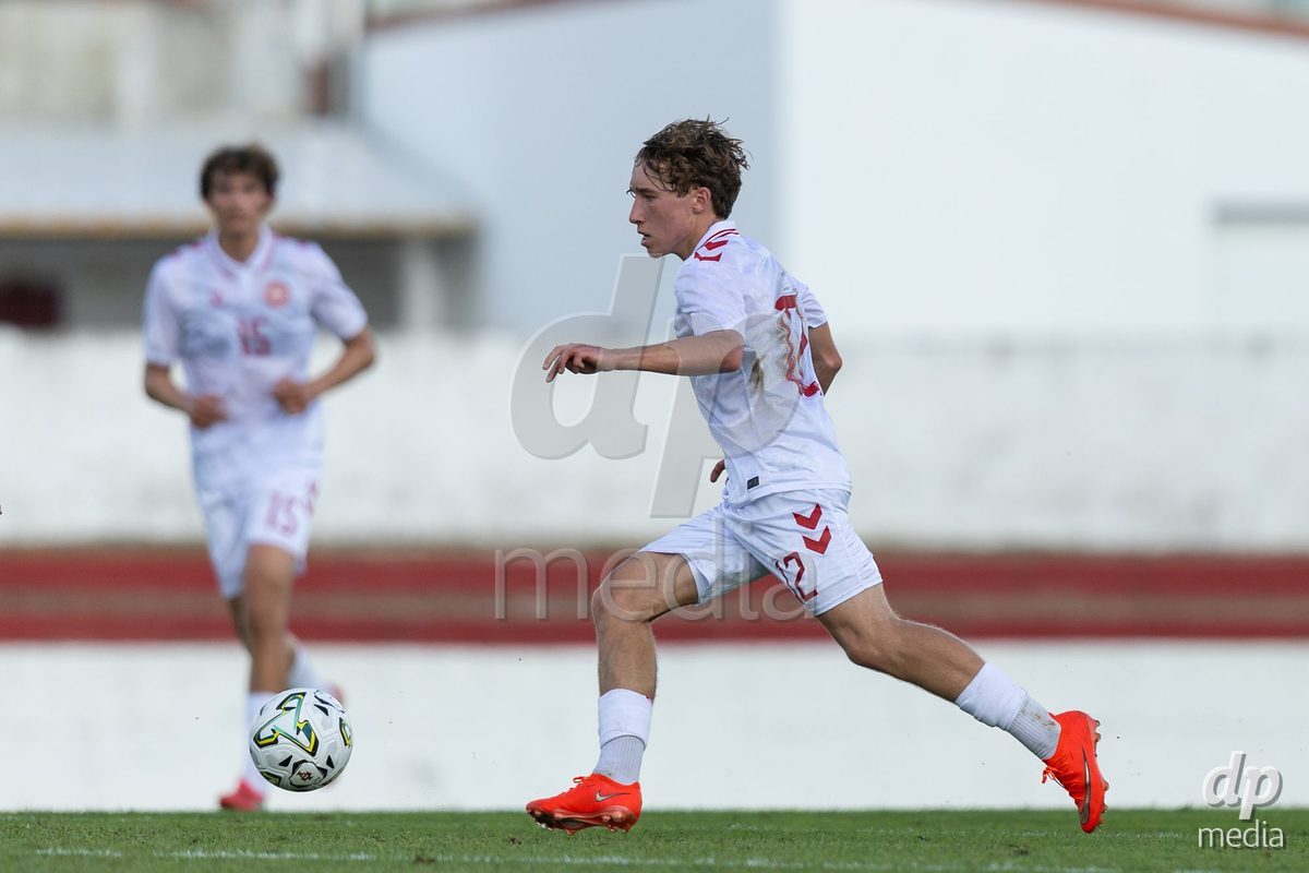 SANTAREM, PORTUGAL - OCTOBER 3: August Termansen during the International Friendly match between Denmark U16 and Turkiye U16 at Campo Cha das Padeiras on October 3, 2026 in Santarem, Portugal.