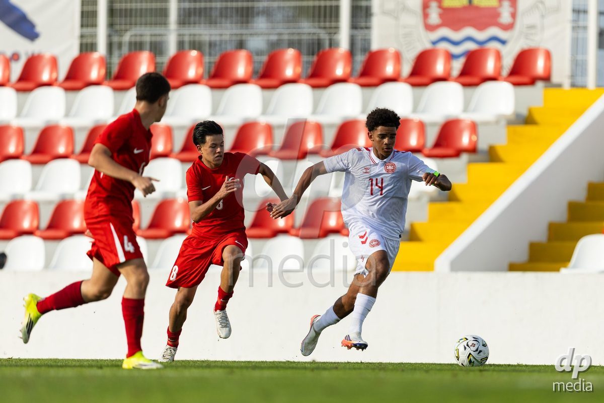 SANTAREM, PORTUGAL - OCTOBER 3: Malte Musenene during the International Friendly match between Denmark U16 and Turkiye U16 at Campo Cha das Padeiras on October 3, 2026 in Santarem, Portugal.