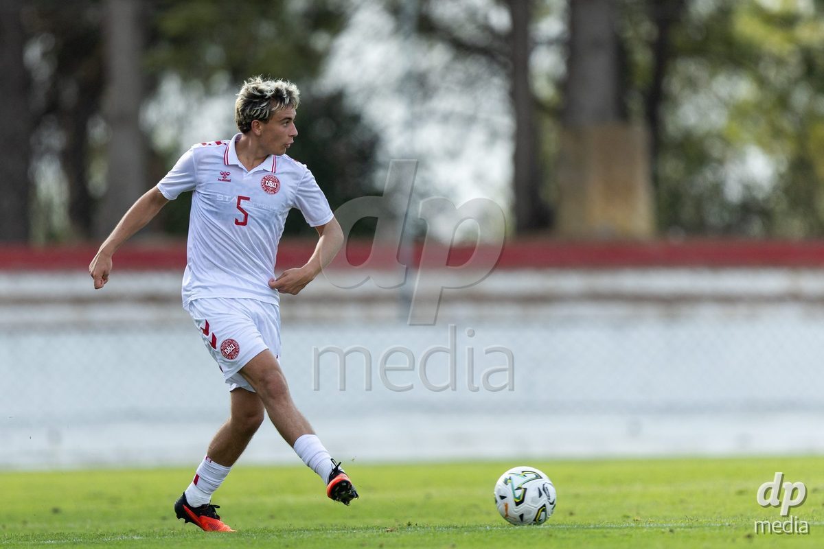 SANTAREM, PORTUGAL - OCTOBER 3: Player from Denmark during the International Friendly match between Denmark U16 and Turkiye U16 at Campo Cha das Padeiras on October 3, 2026 in Santarem, Portugal.