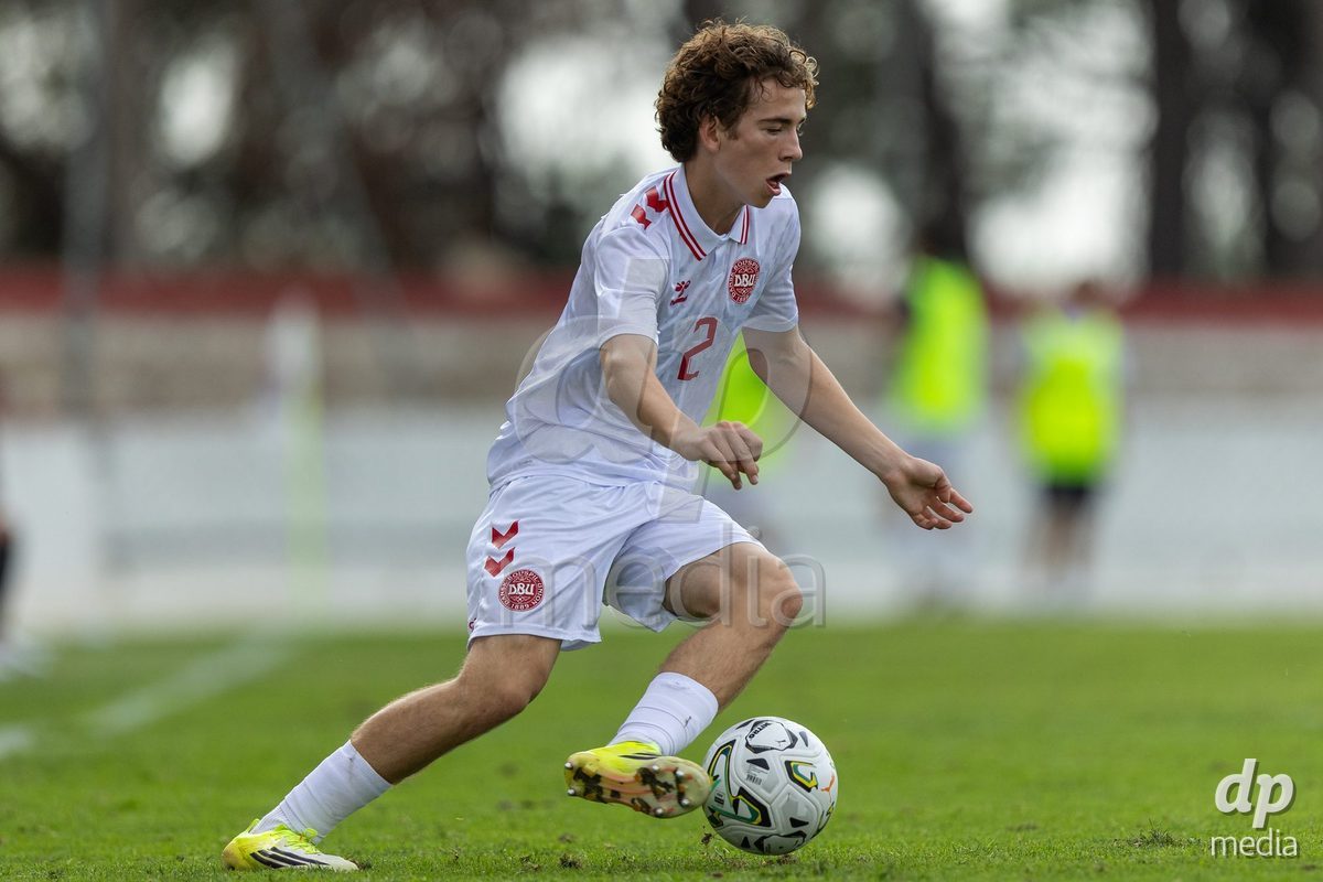 SANTAREM, PORTUGAL - OCTOBER 3: Villads Peltola during the International Friendly match between Denmark U16 and Turkiye U16 at Campo Cha das Padeiras on October 3, 2026 in Santarem, Portugal.