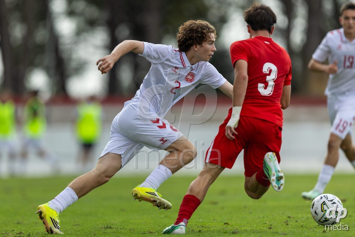 SANTAREM, PORTUGAL - OCTOBER 3: Villads Peltola during the International Friendly match between Denmark U16 and Turkiye U16 at Campo Cha das Padeiras on October 3, 2026 in Santarem, Portugal.