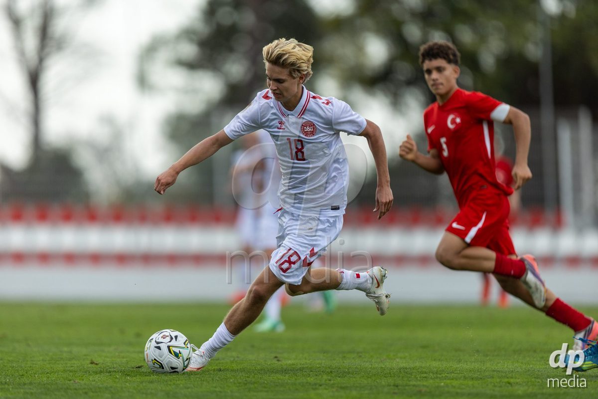 SANTAREM, PORTUGAL - OCTOBER 3: Nicklas Andersen during the International Friendly match between Denmark U16 and Turkiye U16 at Campo Cha das Padeiras on October 3, 2026 in Santarem, Portugal.