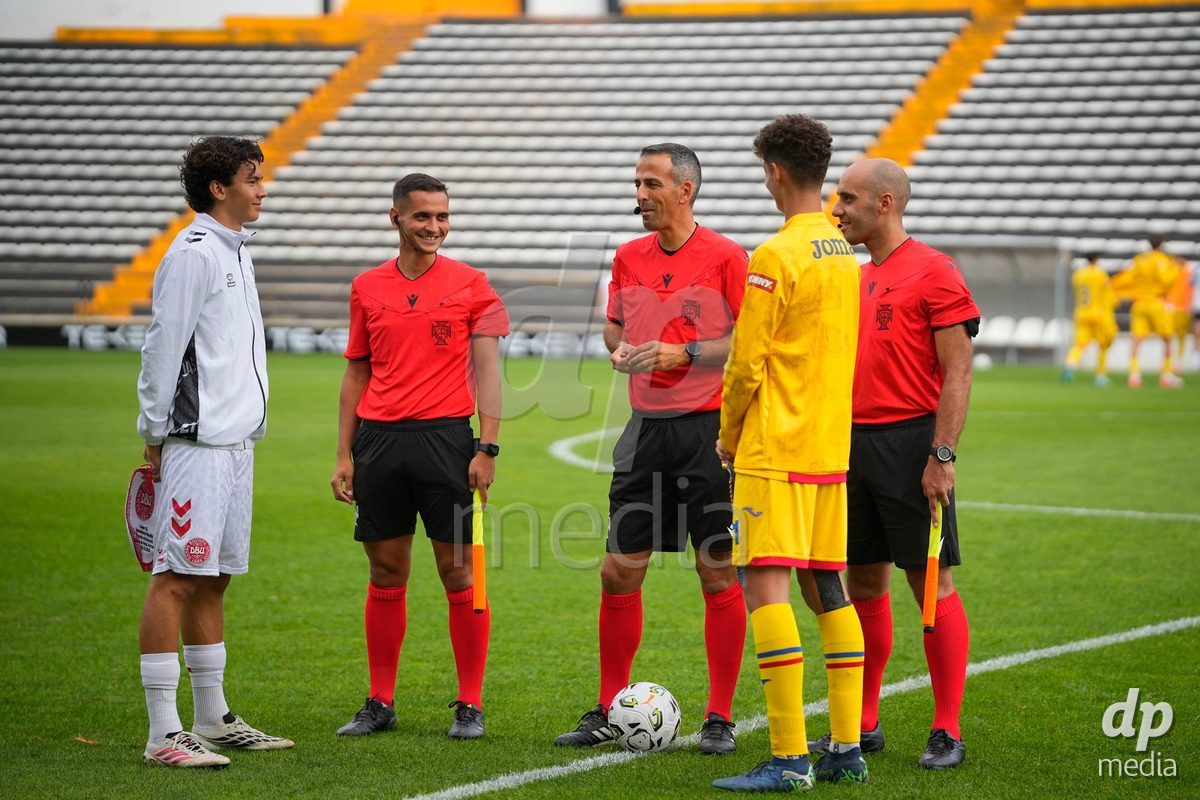 CALDAS DA RAINHA, PORTUGAL - OCTOBER 6: Marius Casamorin of Denmark during the International Friendly match between Romania U16 and Denmark U16 at Campo da Mata on October 6, 2026 in Caldas da Rainha, Portugal.