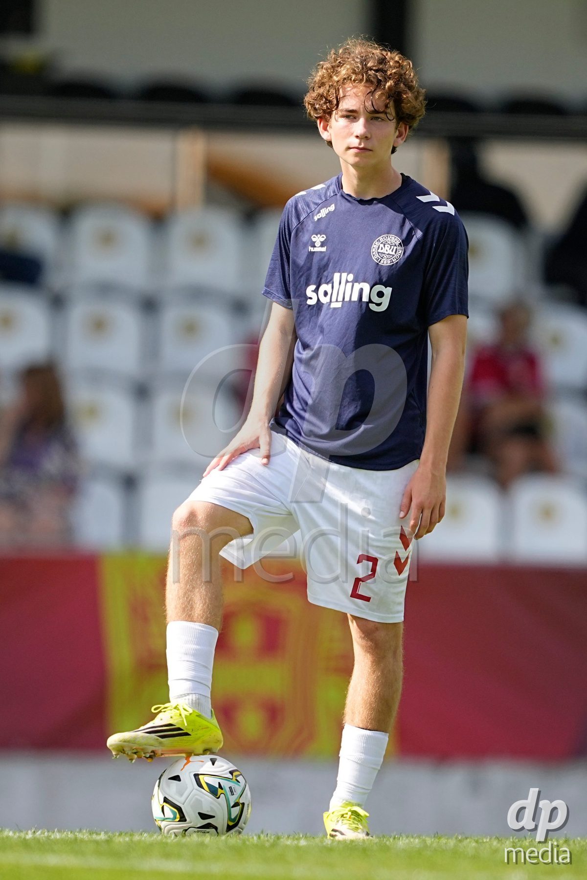 CALDAS DA RAINHA, PORTUGAL - OCTOBER 6: Villads Peltola of Denmark during the International Friendly match between Romania U16 and Denmark U16 at Campo da Mata on October 6, 2026 in Caldas da Rainha, Portugal.