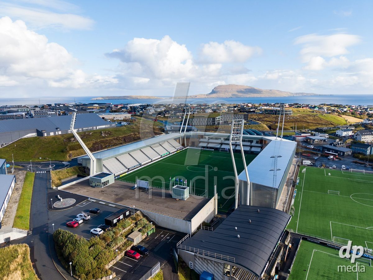 TORSHAVN, FAROE ISLANDS - OCTOBER 6: Torsvollur Stadium during the UEFA European Qualifiers match between Faroe Islands U21 and Iceland U21 at Torsvollur on October 6, 2026 in Torshavn, Faroe Islands.