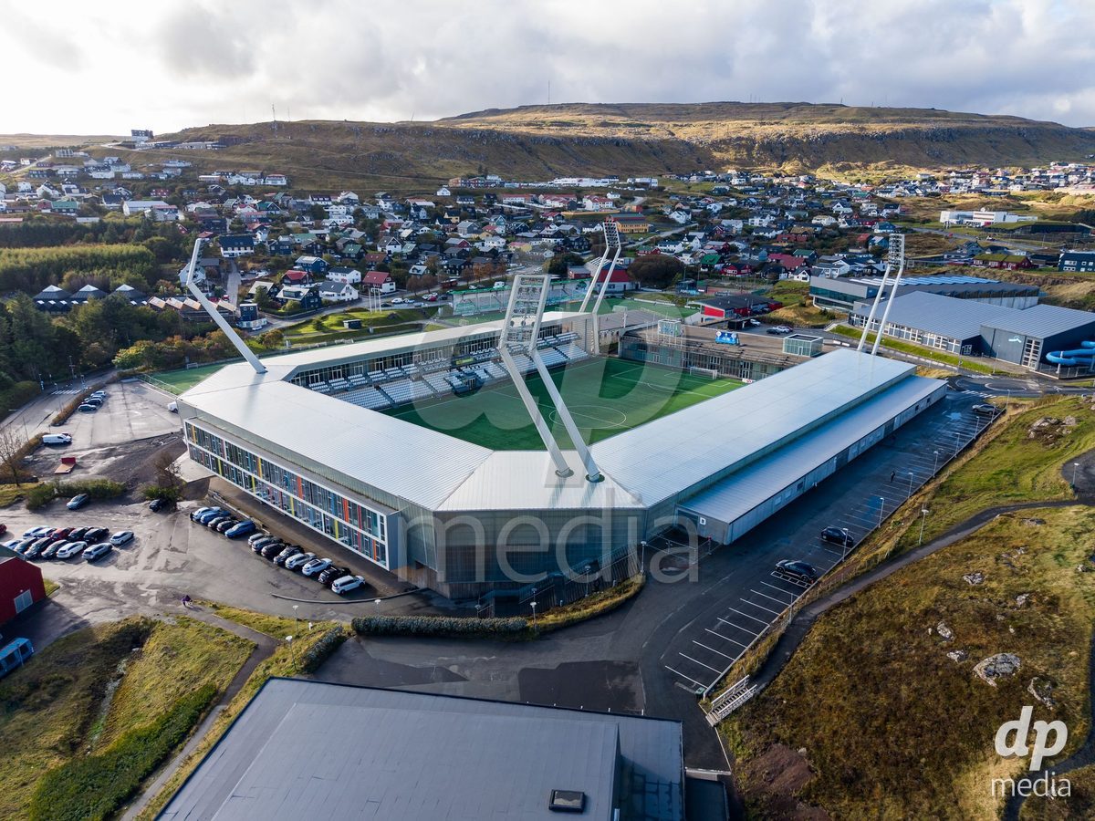 TORSHAVN, FAROE ISLANDS - OCTOBER 6: Torsvollur Stadium during the UEFA European Qualifiers match between Faroe Islands U21 and Iceland U21 at Torsvollur on October 6, 2026 in Torshavn, Faroe Islands.