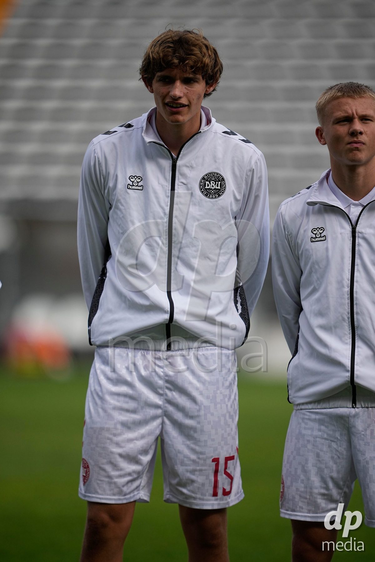 CALDAS DA RAINHA, PORTUGAL - OCTOBER 6: Mathias Thyssen of Denmark during the International Friendly match between Romania U16 and Denmark U16 at Campo da Mata on October 6, 2026 in Caldas da Rainha, Portugal.