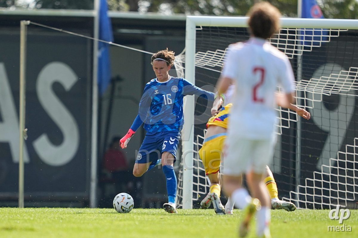 CALDAS DA RAINHA, PORTUGAL - OCTOBER 6: Max Horn of Denmark during the International Friendly match between Romania U16 and Denmark U16 at Campo da Mata on October 6, 2026 in Caldas da Rainha, Portugal.