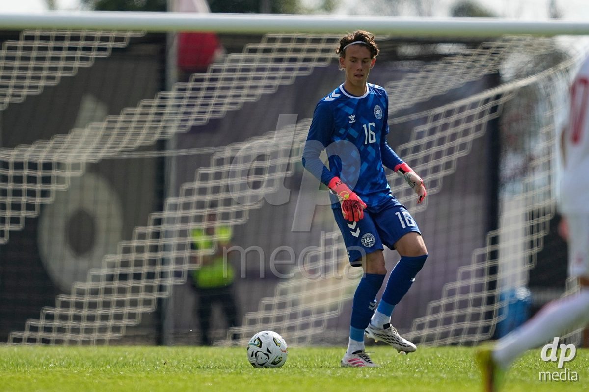 CALDAS DA RAINHA, PORTUGAL - OCTOBER 6: Max Horn of Denmark during the International Friendly match between Romania U16 and Denmark U16 at Campo da Mata on October 6, 2026 in Caldas da Rainha, Portugal.