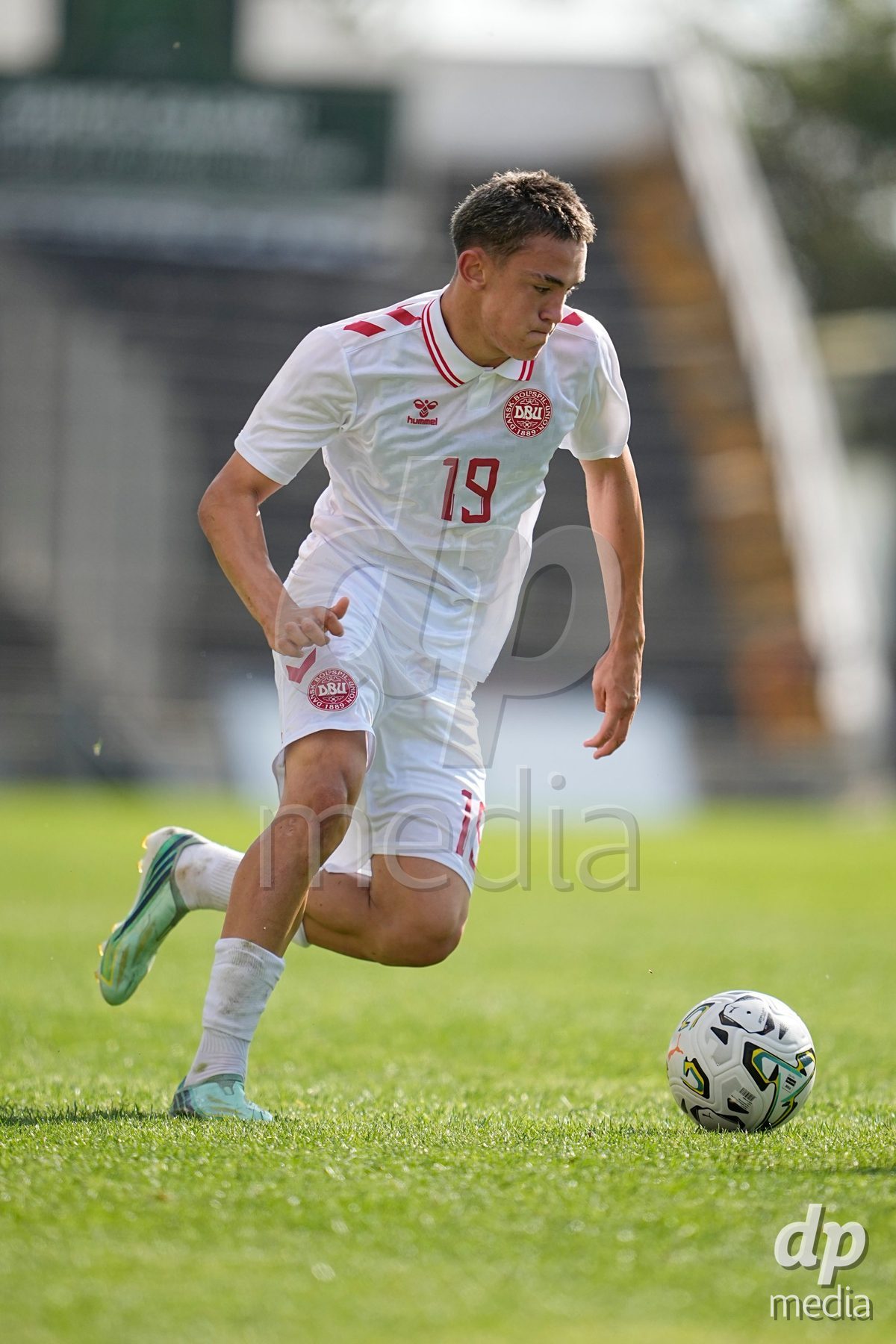 CALDAS DA RAINHA, PORTUGAL - OCTOBER 6: Tahir Kolici of Denmark during the International Friendly match between Romania U16 and Denmark U16 at Campo da Mata on October 6, 2026 in Caldas da Rainha, Portugal.
