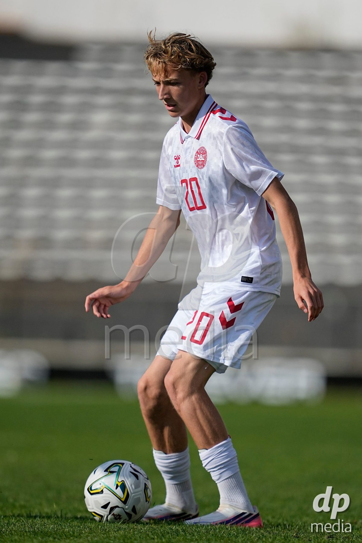 CALDAS DA RAINHA, PORTUGAL - OCTOBER 6: William Friis of Denmark during the International Friendly match between Romania U16 and Denmark U16 at Campo da Mata on October 6, 2026 in Caldas da Rainha, Portugal.