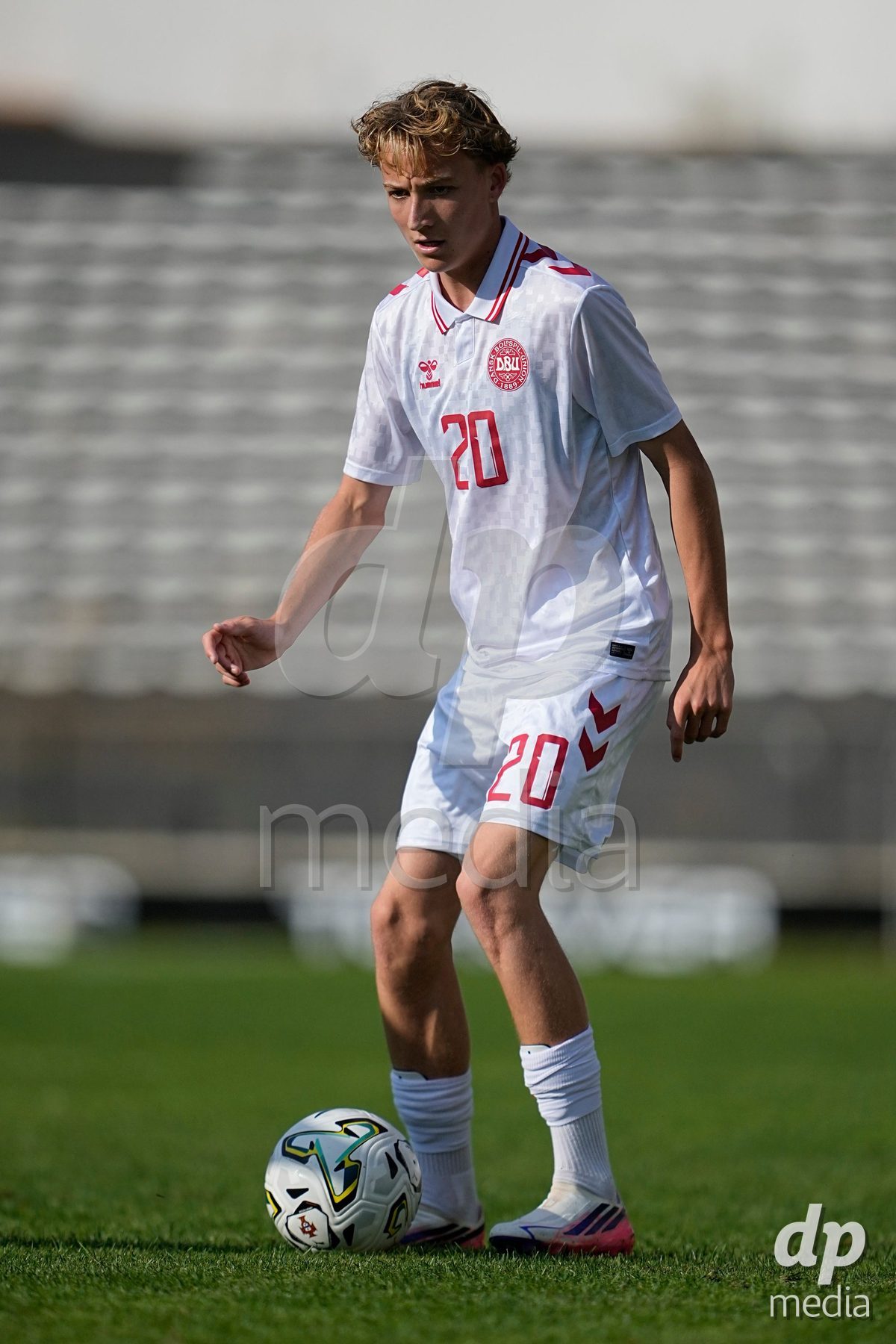 CALDAS DA RAINHA, PORTUGAL - OCTOBER 6: William Friis of Denmark during the International Friendly match between Romania U16 and Denmark U16 at Campo da Mata on October 6, 2026 in Caldas da Rainha, Portugal.