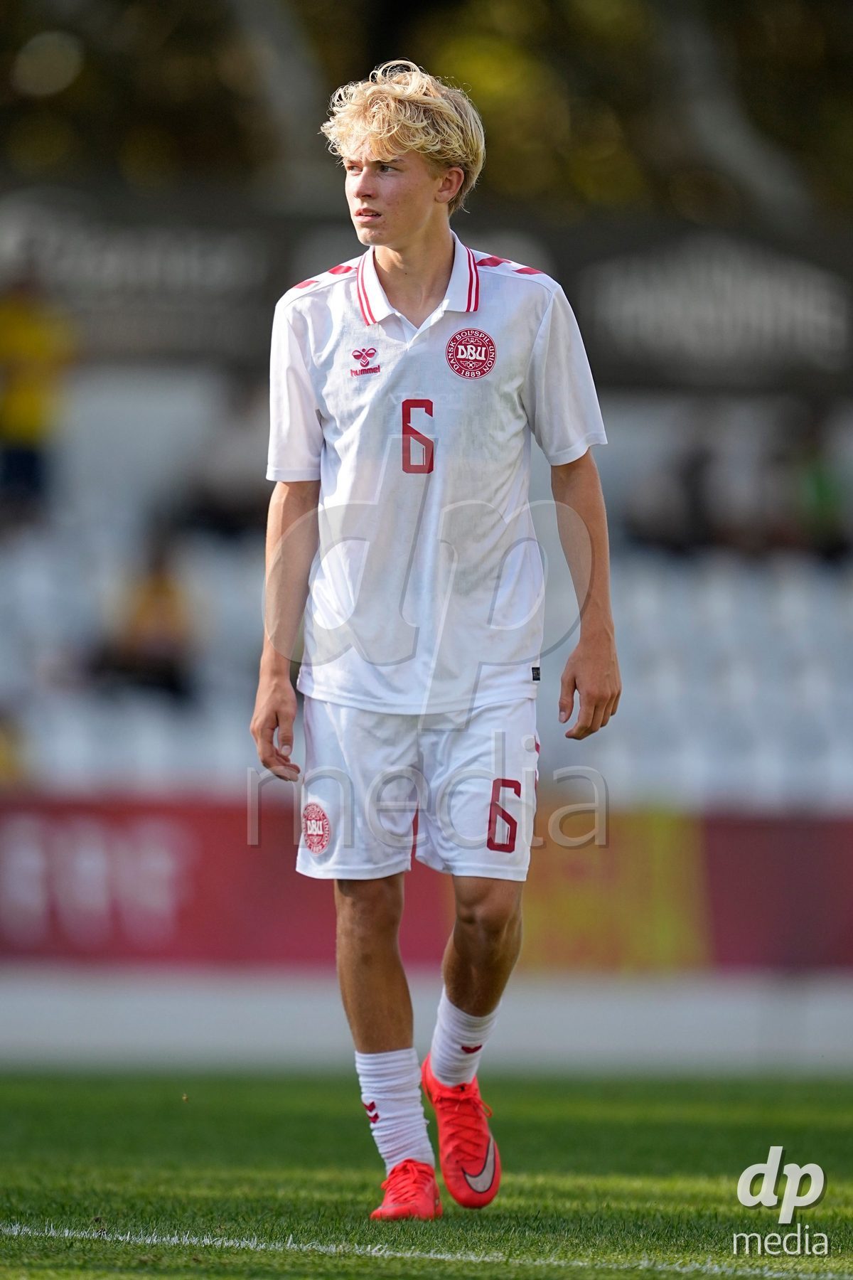 CALDAS DA RAINHA, PORTUGAL - OCTOBER 6: Sofus Bruun of Denmark during the International Friendly match between Romania U16 and Denmark U16 at Campo da Mata on October 6, 2026 in Caldas da Rainha, Portugal.