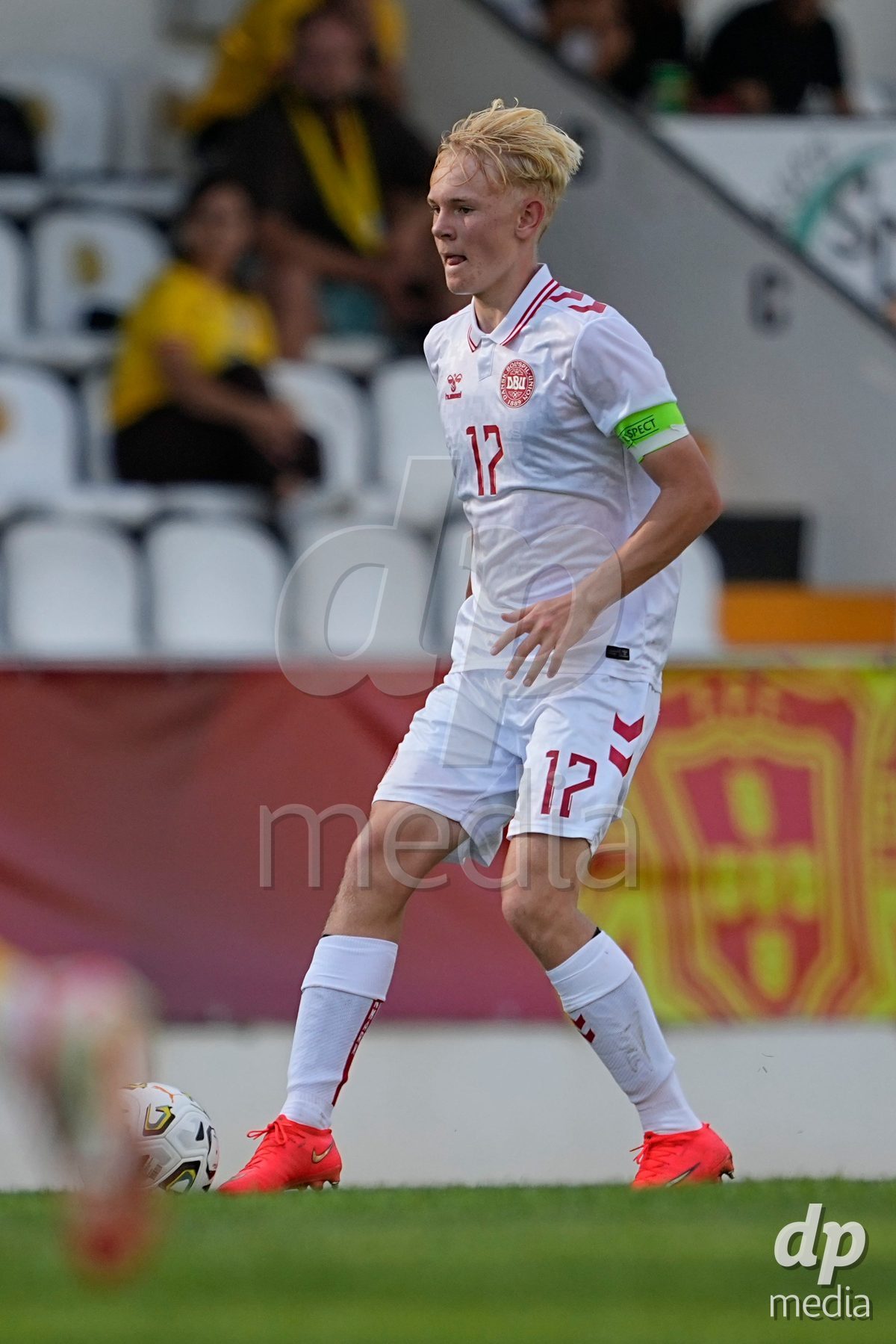 CALDAS DA RAINHA, PORTUGAL - OCTOBER 6: Eskild Frederiksen of Denmark during the International Friendly match between Romania U16 and Denmark U16 at Campo da Mata on October 6, 2026 in Caldas da Rainha, Portugal.